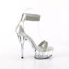 Pleaser - DELIGHT641 Sandale à bride à la cheville - Couleur argent/Transparent Product image